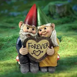 Gnomes Figurines Funny Resin Couple Tomte Garden Figurines For Desk Decorative Meaningful Figurine Ornaments For Husband