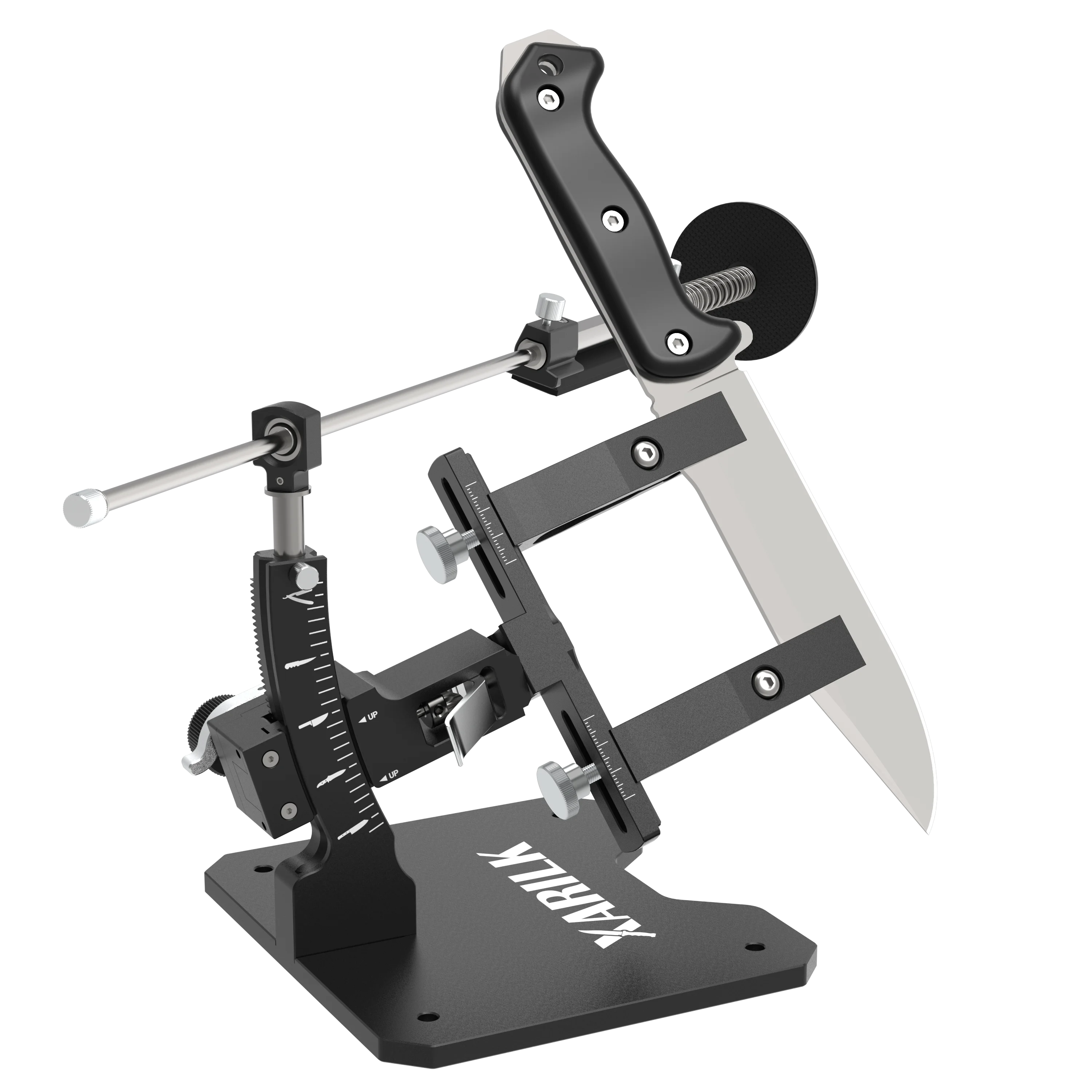 

XARILK Professional Aluminium Knife Sharpener, GEN3 Guided Knife Sharpening System, Knife Sharpening Kit with 3 Diamond Plates