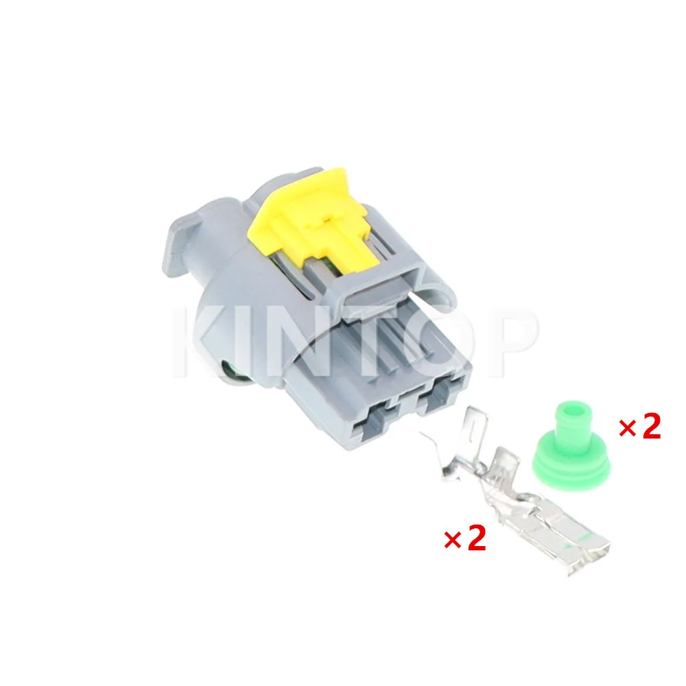 1 Set 2 Pins 1544317-3 AC Assembly Car Radiator Electronic Cooling Fan Wire Sockets Auto Plastic Housing Connector for Citroen