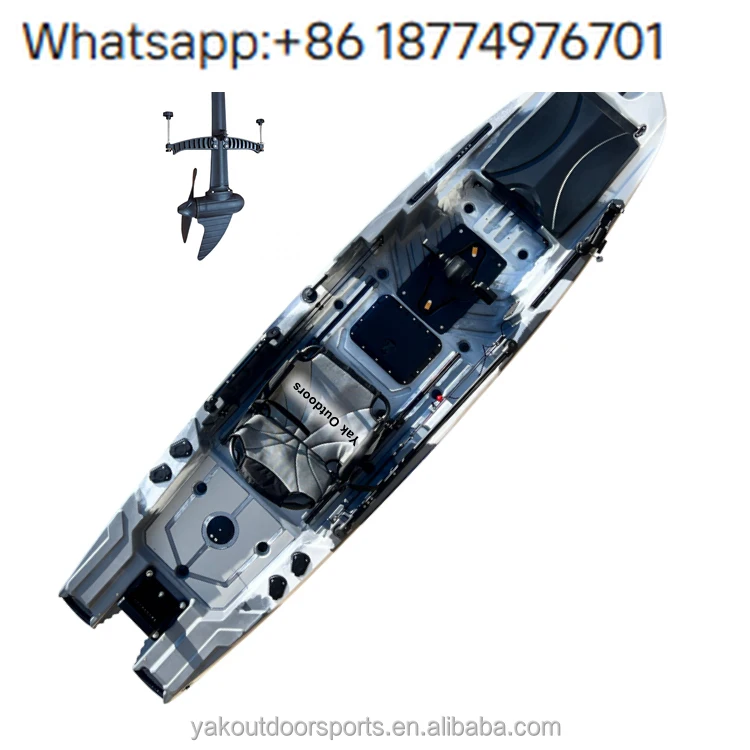 

New 12ft PE Hull Material Pedal Ka One-Person Drive Motor Ka Big Hatches for Surfing Ka Fishing Rivers 2 Person