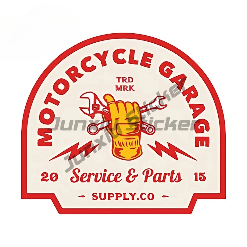 

Vintage Style Motorcycle Garage Car Stickers Funny Cartoon Tuya Decals Amuisng Cool Car Window Decor