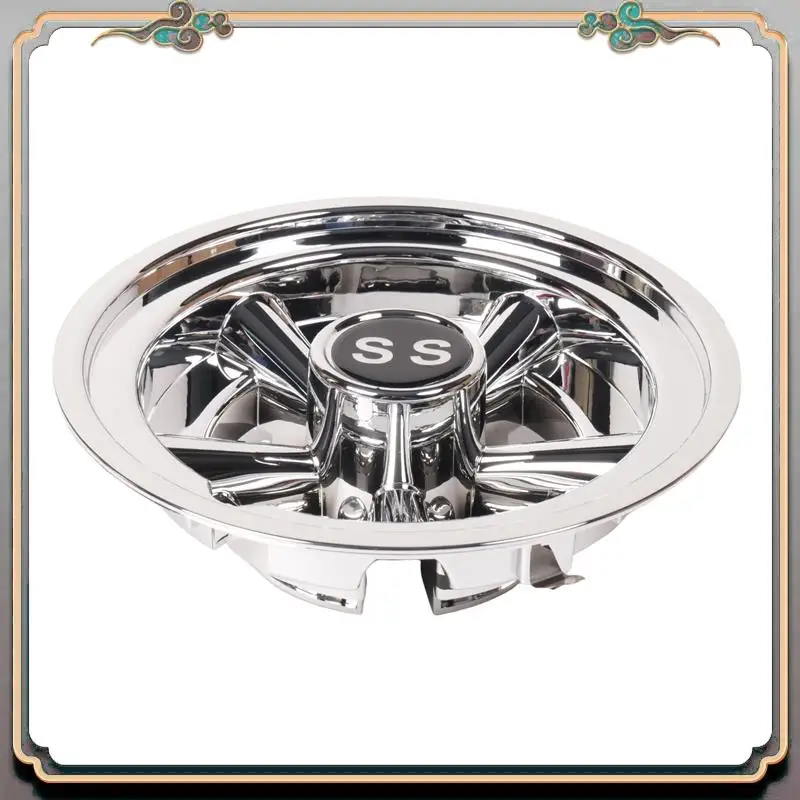 

Durable 4Pcs Golf Cart Ss Hub Cover Parts Kit For Ezgo Club Car Yamaha Hub Caps 8-Inch Chrome Silver Plated Hubcaps