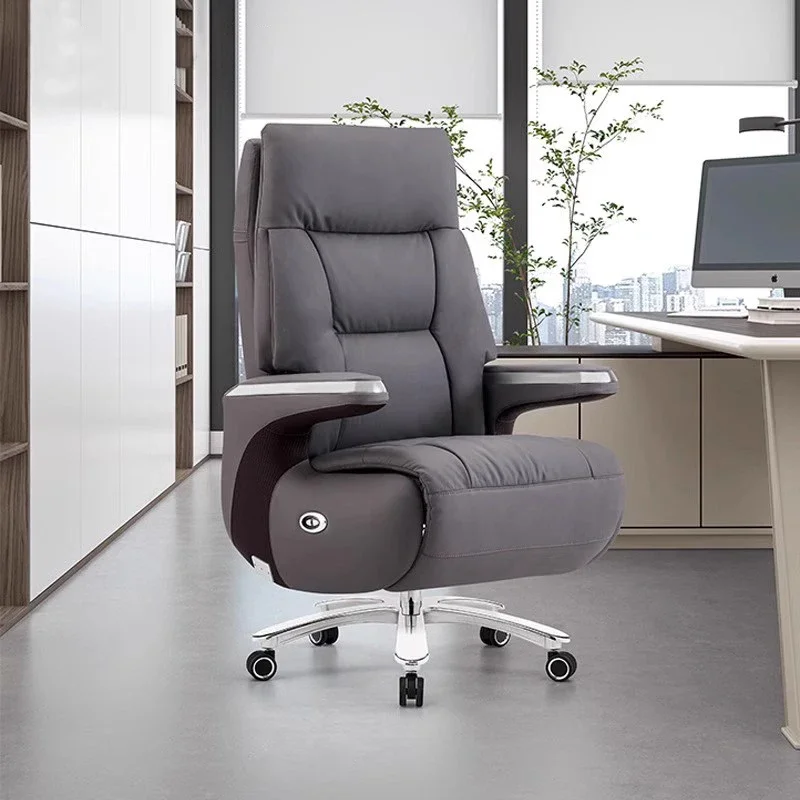 Office  New Italian Style Computer Chair, Simple and Fashionable, Reception and Conference Chair, Home Study Leather Swivel Chai