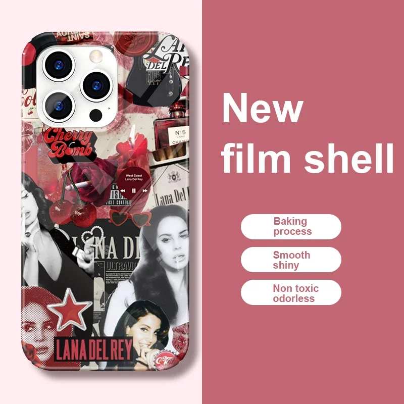 L-Lana singer Del R-Rey Phone Case for iPhone 16 15 14 13 12 11 Pro Max XS XR XSMax 6 7 8 Plus Glossy HD Hard PC Cover