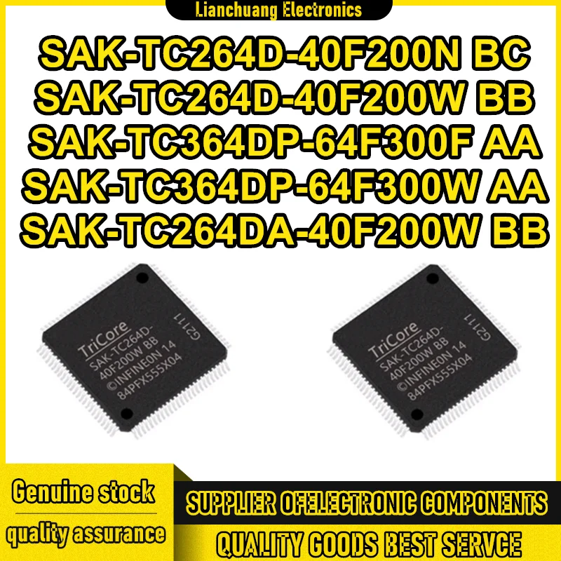 SAK-TC264D-40F200N BC SAK-TC264D-40F200W BB SAK-TC364DP-64F300F AA SAK-TC364DP-64F300W AA SAK-TC264DA-40F200W BB QFP128 IC رقاقة #1
