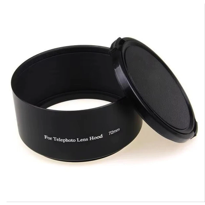 49-72mm 49mm 52mm 55mm 58mm 62mm 67mm 72mm 77mm Tele Metal Lens Hood For Canon Nikon Sony Tamron Sigma Olympus + free Lens cap