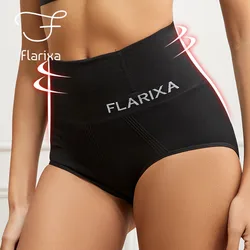 Flarixa High Waist Shaping Panties for Women Tummy Control Panty Postpartum Belly Slimming Underwear Seamless Briefs Body Shaper