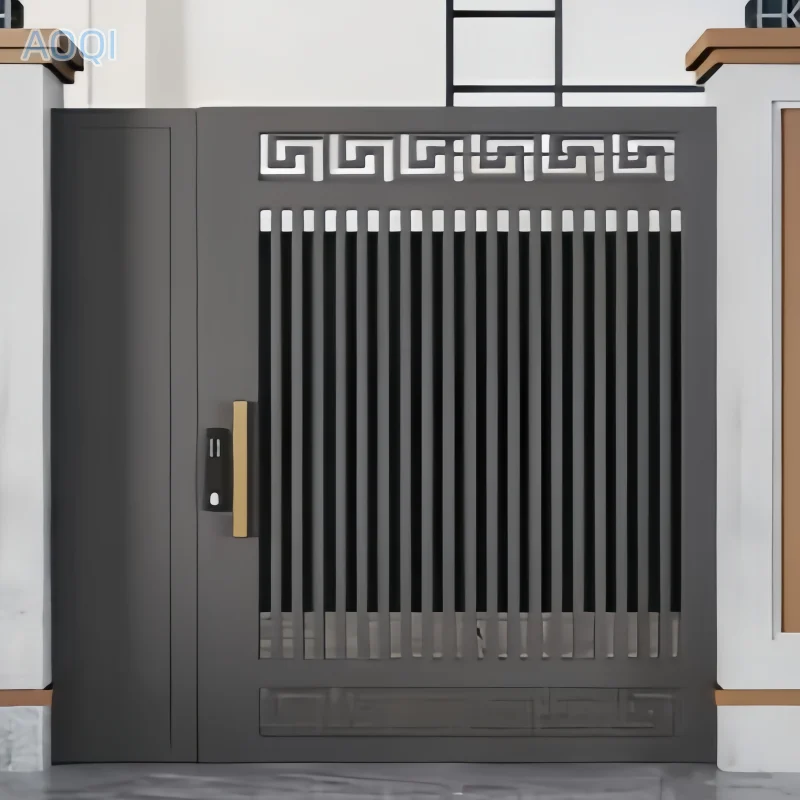 Aluminum Alloy Modern Manual Double Door Customizable Luxury Entrance Gate Courtyard Sliding Door Frame Villa Customizable
