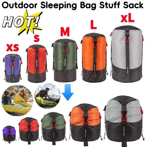 Saco de dormir al aire libre saco de cosas saco de dormir impermeable bolsa de almacenamiento de compresión gran capacidad ahorro de espacio para acampar senderismo