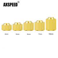 AXSPEED 7mm Brass Wheel Hex Hub Extenders Adapters 4/5/6/7/10mm for TRX-4M Bronco Defender 1/18 RC Crawler Car Model Parts