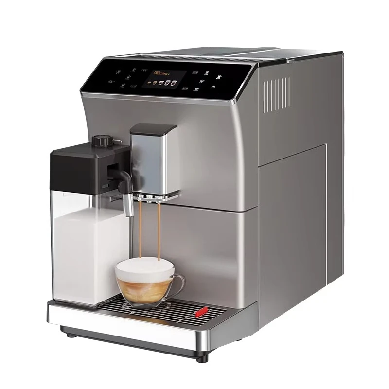 Household Automatic Coffee Machine Milk Box Coffee Bean Grinder Hidden Water tank and Bean tank Easy Cleaning