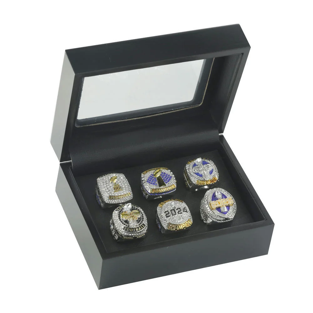 Fantasy Football Championship Ring 2020 to 2024 FFL Championship Rings Collection Trophy Ring for Mens Commemorative Gifts
