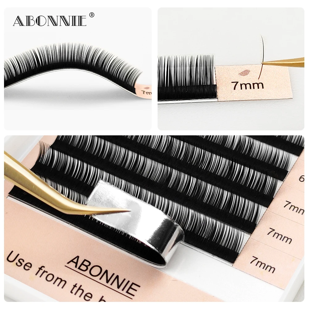 Abonnie 0.07 Bottom Lashes Classic Eyelash Extensions Fluffy Individual Lashes Mixed Tray