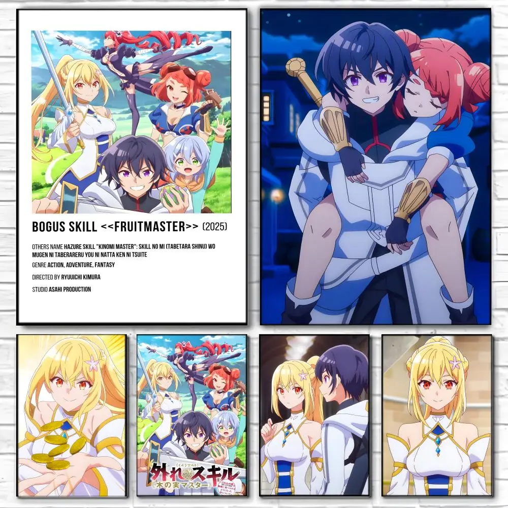 Isekai Fantasy Anime B-Bogus Skill Poster  Self-adhesive Art Waterproof Paper Sticker Coffee House Bar Room Wall Decor