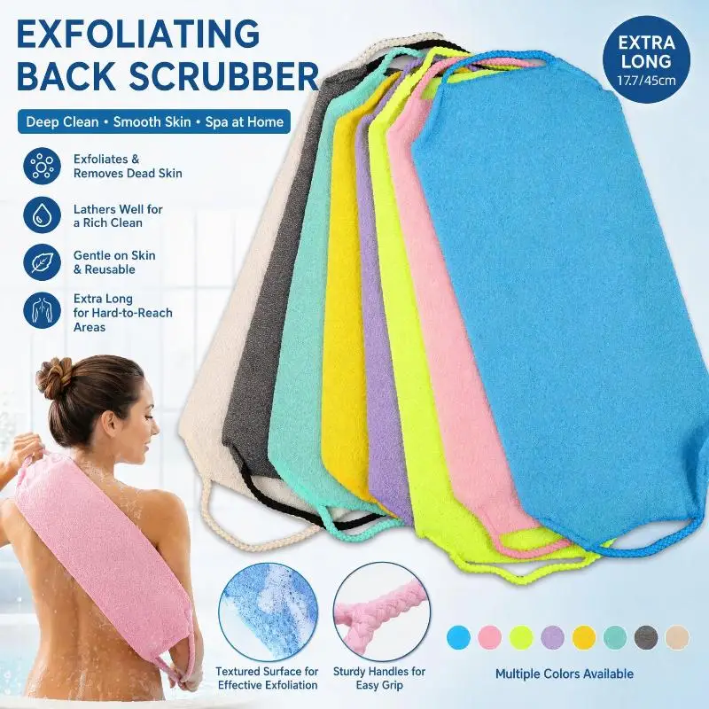 1 Stück Peeling-Badetuch, Dehnbarer Ganzkörper-Waschlappen, Super Saugfähiges Handtuch, Badezimmerzubehör – Detail 7