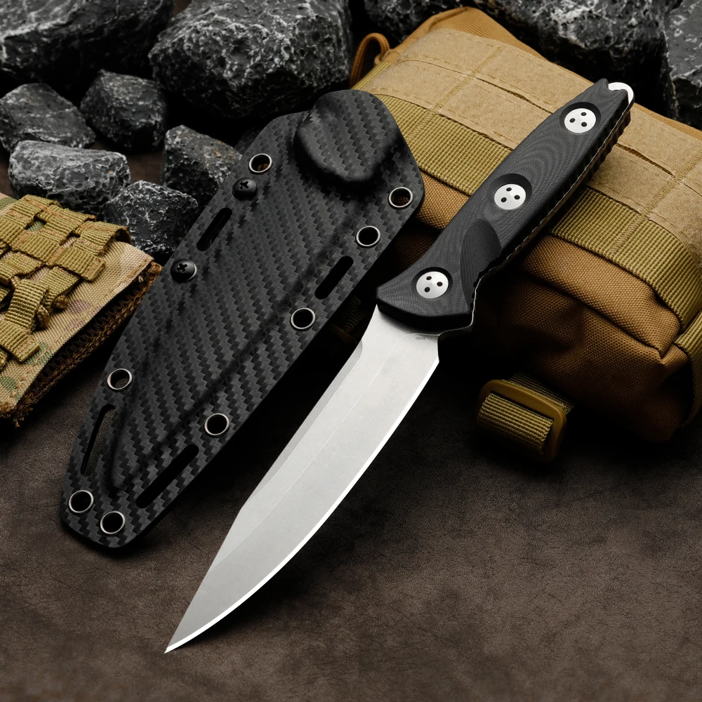 

Multifunctional G10 Handle Tactical Scabbard Fixed Blade Camping Knife for Fishing Survival & Hunting Tools