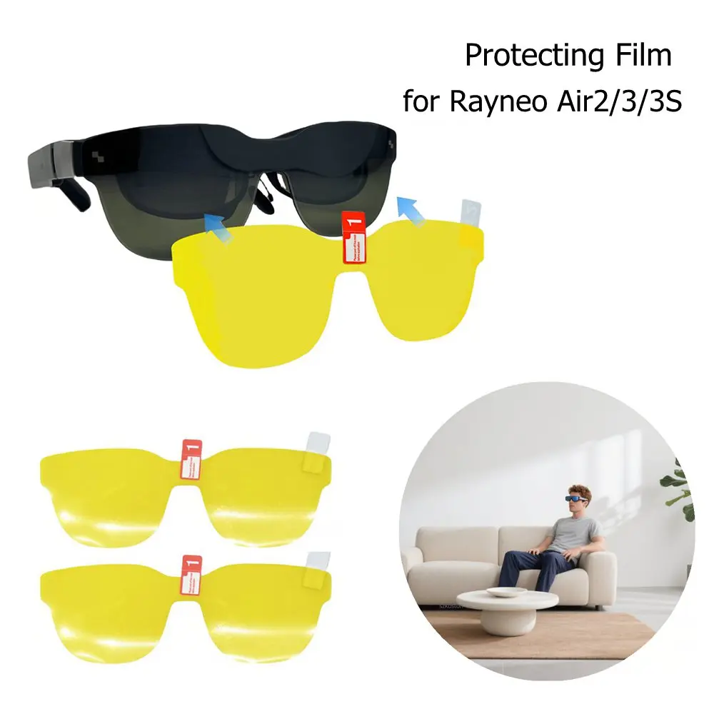 2 uds para RayNeo Air3/Air2/Air3S/3S Pro AR gafas película protectora de lente resistente a los arañazos HD accesorios protectores transparentes
