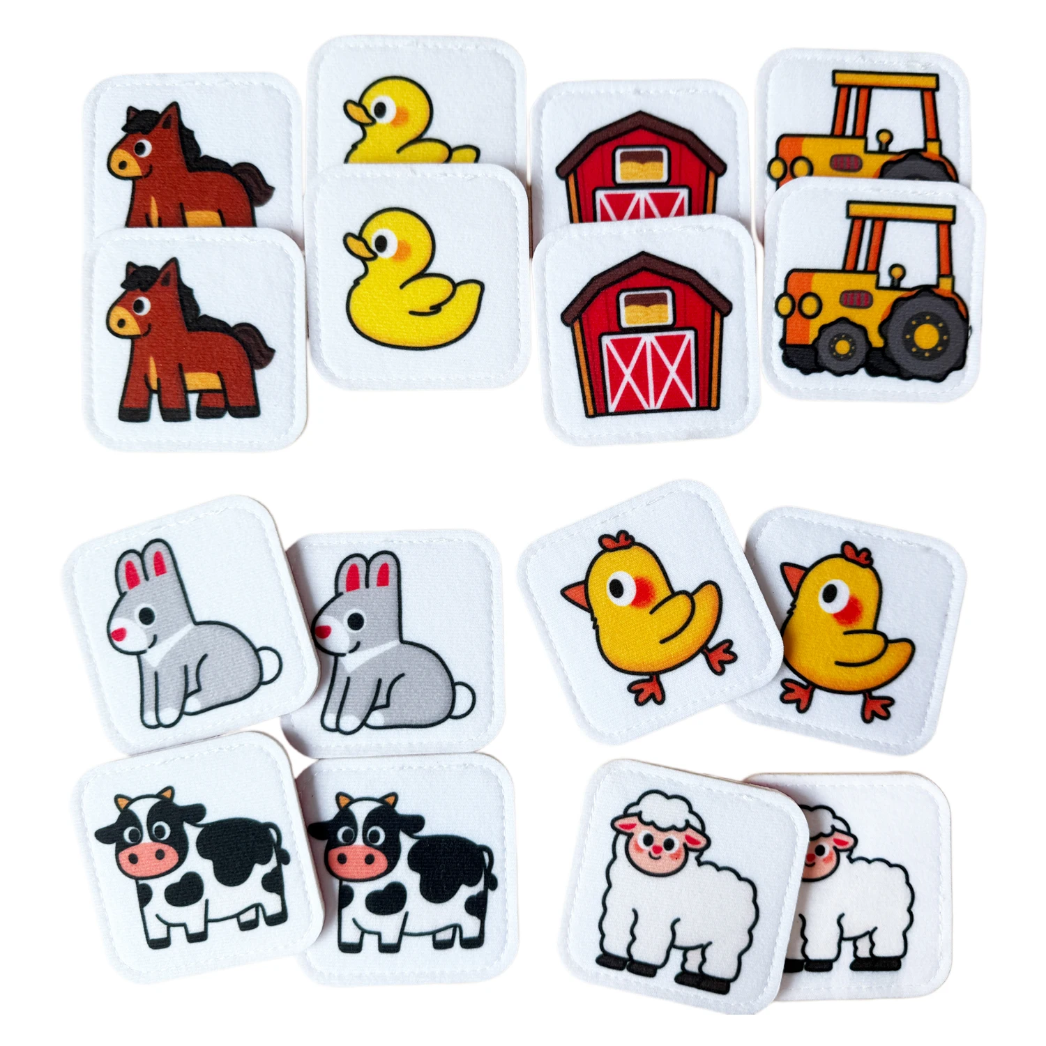 Educational Flash Card - Jeu d'association d'animaux de la ferme
