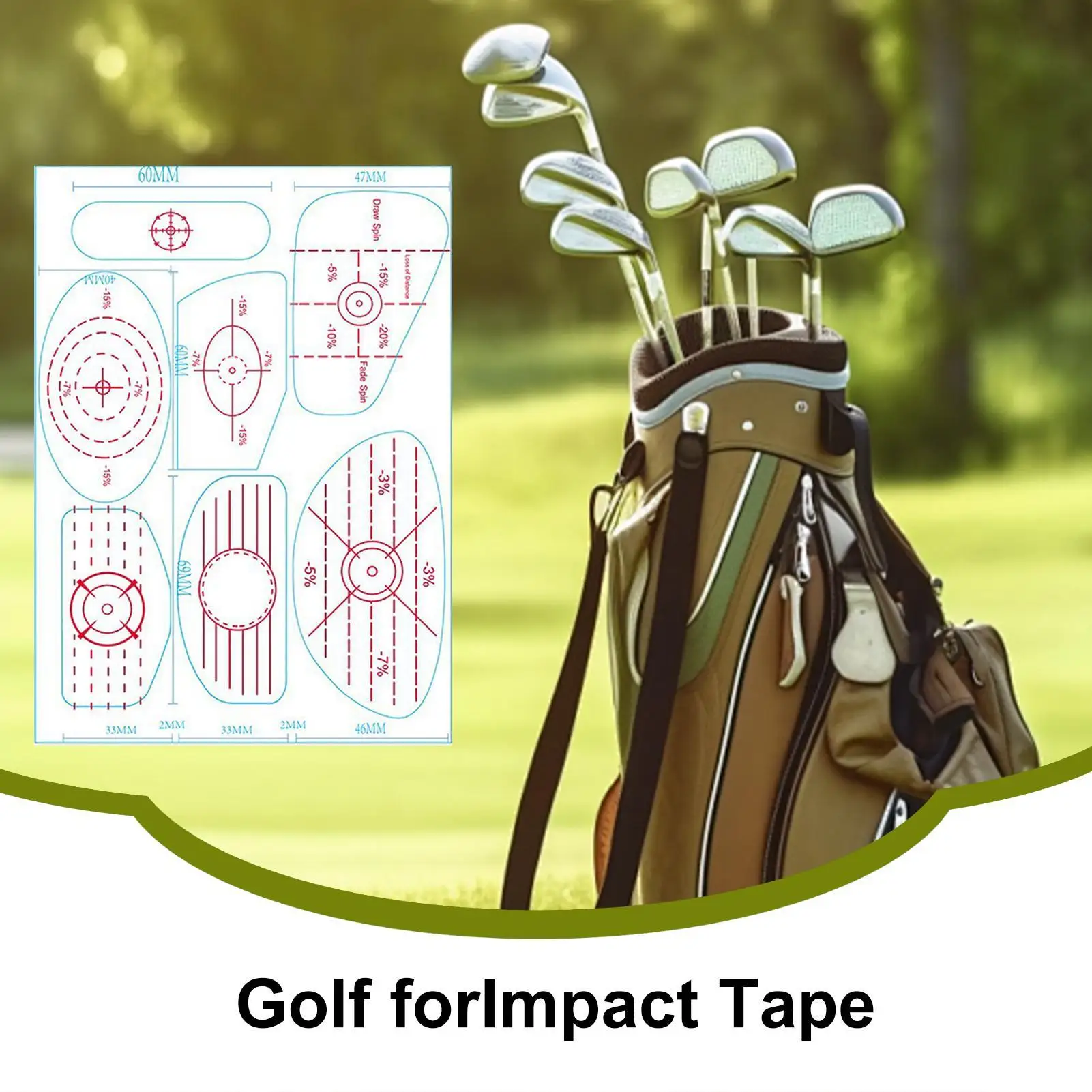 Golf Tape For Clubs 10 Sheets Putting Alignment Labels Precision Golf Training Aid For Women Athlete Swinging Indoor Outdoor