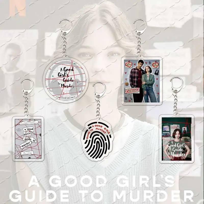 Chaveiros Populares da Série TV Agggtm A Good Girls Guide to Murder, Chaveiros Pippa & Ravi para Bolsas, Pingentes, Presente para Fãs e Amigos