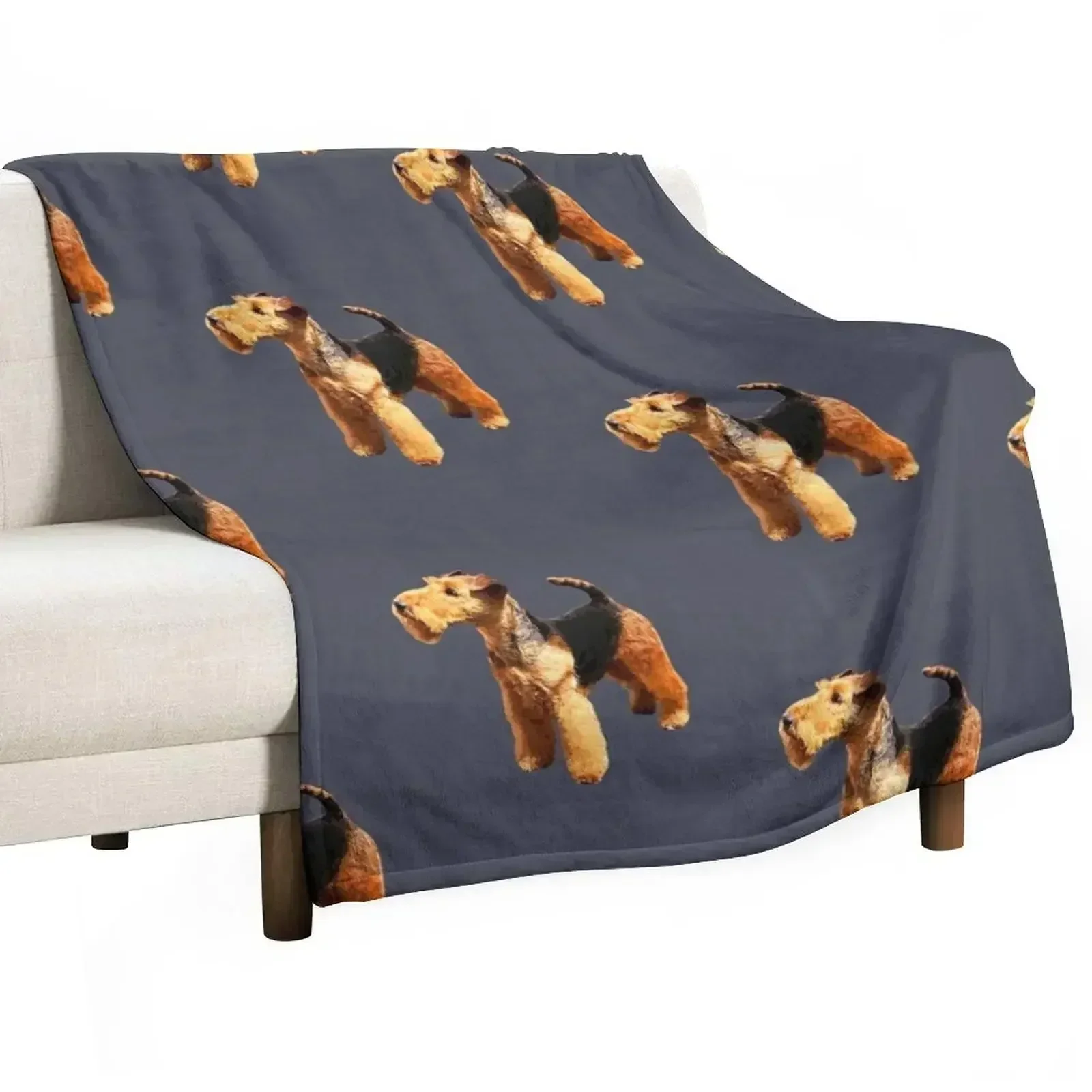 Welsh Terrier Beautiful Dog Throw Blanket Soft Plaid blankets and throws Luxury Brand Designers funny gift Hairy Blankets