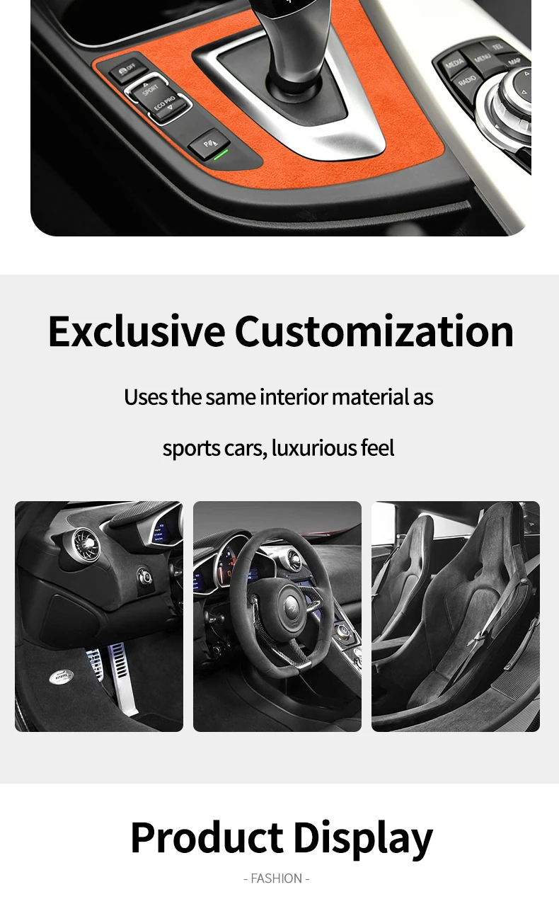 Für BMW F30 F34 F36 Getriebe Shift Control Panel Trim Rahmen Dekorative Aufkleber Aus Alcantara Auto Innen Tuning Zubehör – Detail 8