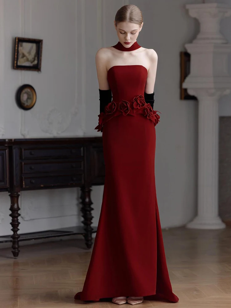 

Red Wedding Dr 2025 New Sle Luxury Off-oulder Fi-Tail Gown for Engagement And Wedding Reception by Chinese