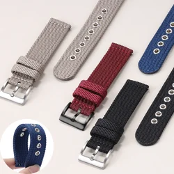 High Quality Nylon Watch Band 22mm 18mm 20mm for Samsung Galaxy Watch 4 5 for Military Strap Bracelet Quick Release Breathable