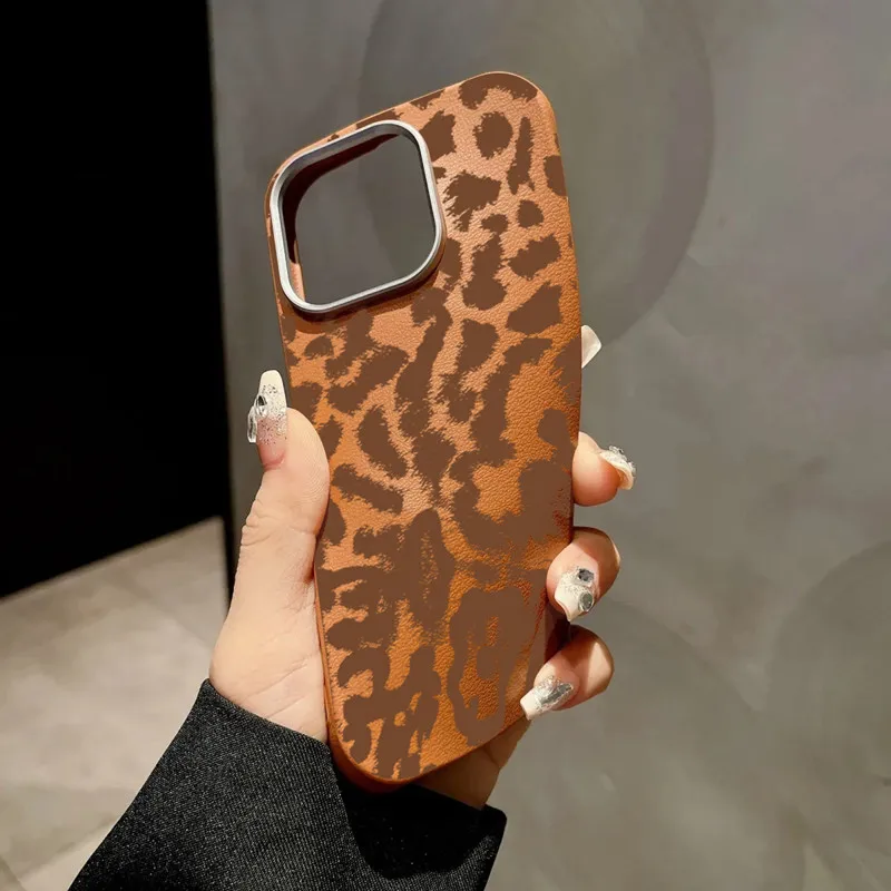 เคสโทรศัพท์ลายเสือดาวสำหรับฤดูใบไม้ร่วง/ฤดูหนาว สำหรับ Samsung Galaxy S25 S24 S23 Ultra S22 Plus S24 S21 FE A35 A15 A56 A36 A55  แบบนิ่ม