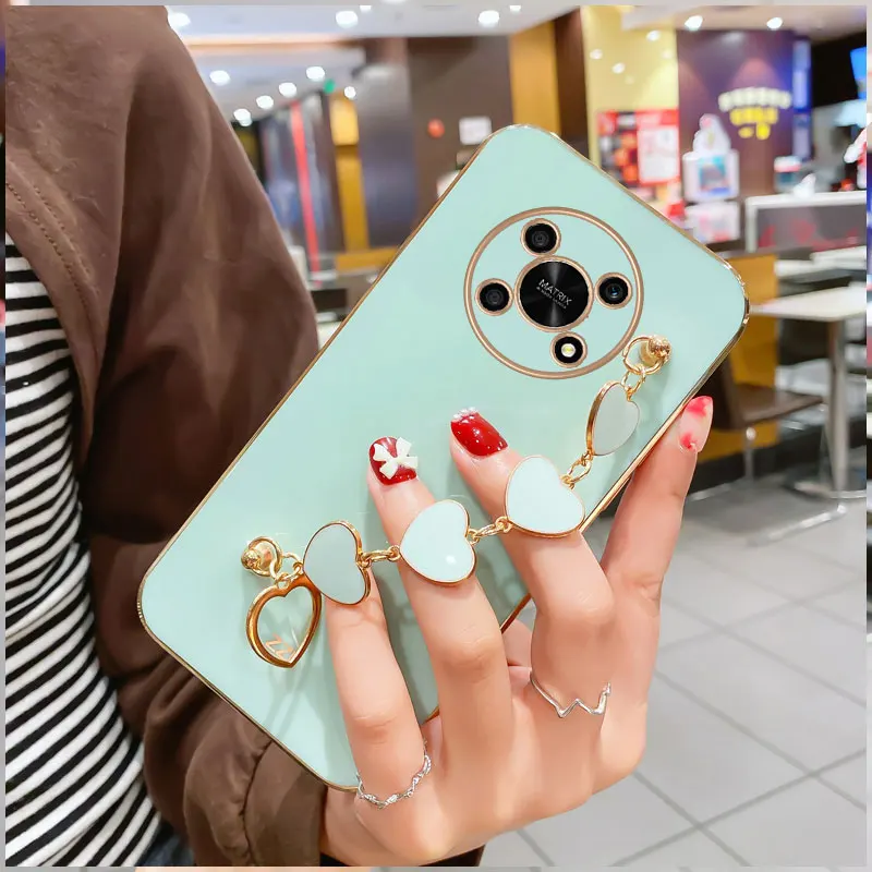 Luxury Plating Love Bracelet Anti-fall Case for Huawei Nova Y90 Cases For Huawei Nova Y90 Sexy Cover Case NovaY90 Y 90