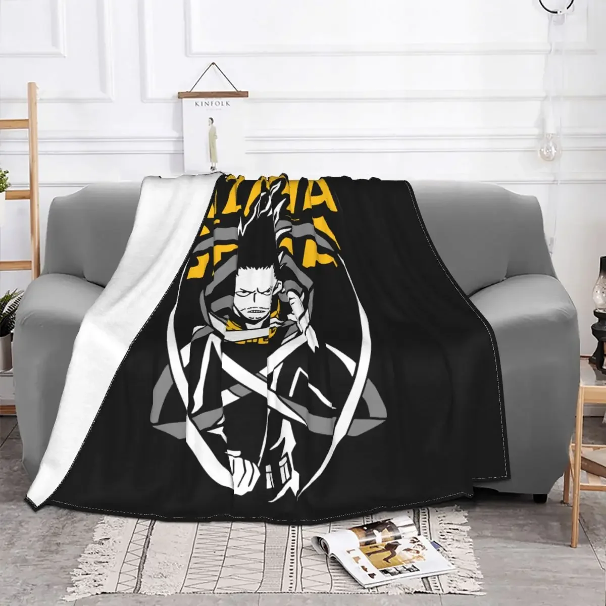 My Hero Academia Boku No Hero Academia Aizawa Shota Blankets Fleece Print Portable Throw Blankets for Bedding Car Bedding Throws