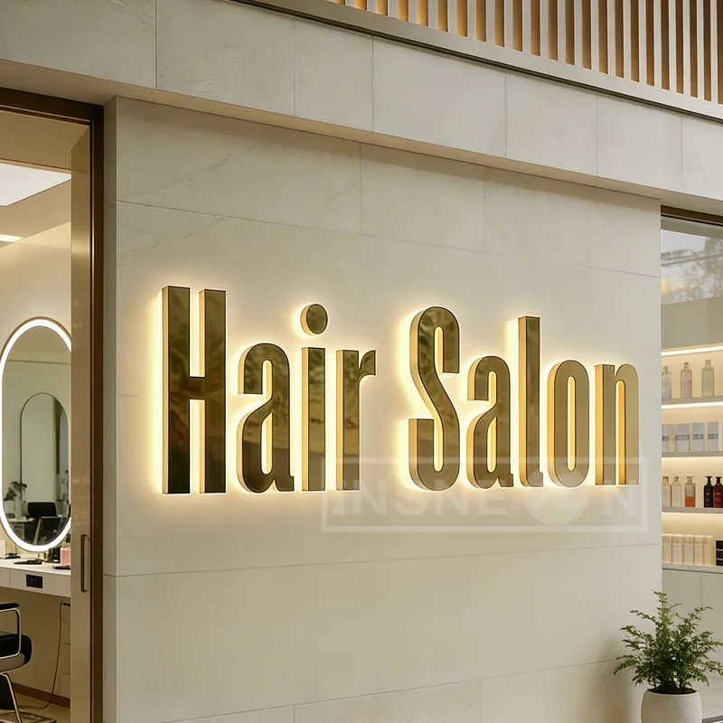 

Индивидуальные 3D LED-вывески для бизнеса: золотые светящиеся буквы, рекламные логотипы, вывески для магазинов, компаний, салонов красоты