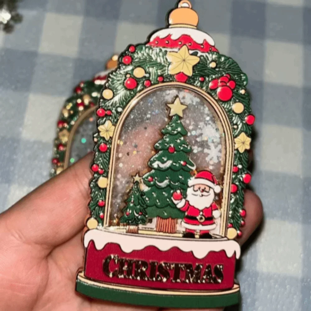 Vintage Alloy Magnetic Fridge Magnets No Residue 3D Embossed Refrigerator Magnets Chic Color Santa Claus Key Pendant Home Decor