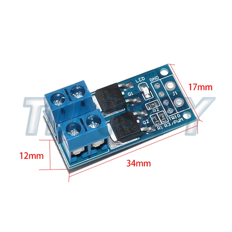 15A 400W MOSFET Trigger Switch Drive Module PWM Regulator Control Panel DC 5V-36V Electronic Switch Control Board for arduino