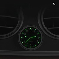 Mini Luminous Car Dashboard Clock Digital Watch Universal Quartz Stick on Auto Ornament for Car Electronics Accessories