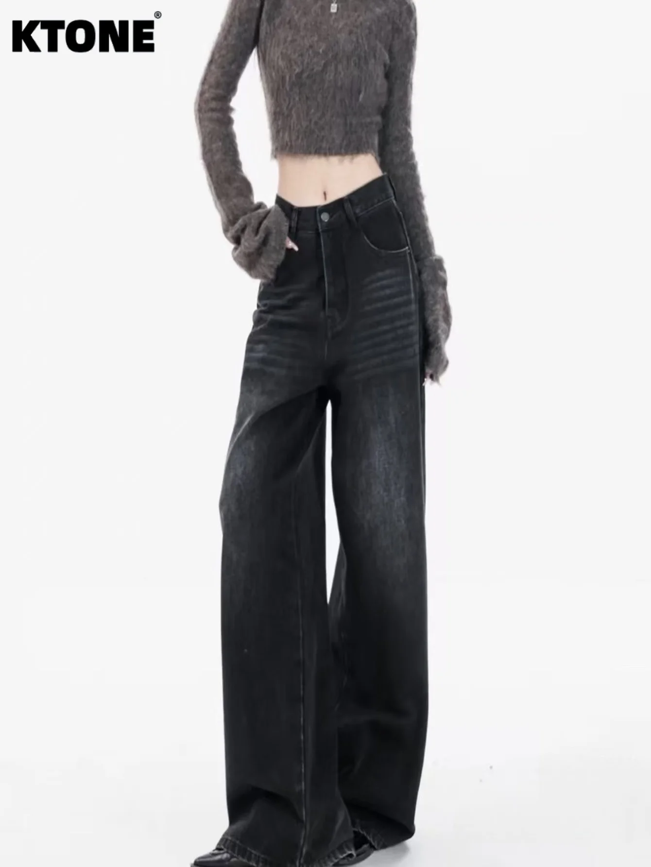 

Джинсы Y2K унисекс, черные, свободного кроя, в стиле стритвир, для свиданий. Аксессуары и ремни в комплект не входят.