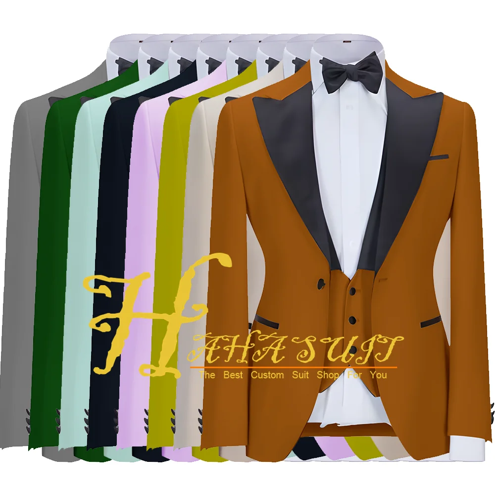 

Men's Suits 3-piece Suits Full Set Banquet Groom Suit full Set Wedding Party Tuxedo