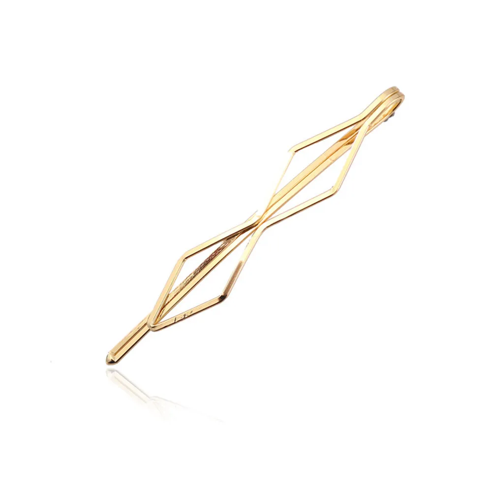 

6Pcs Small Hair Clips Stylish Geometric Hollow Out Pearl Clamps Multiple Patterns for Women Daily Party Wedding Hair