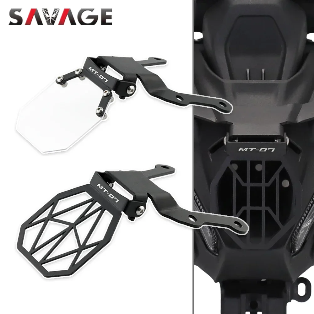 

For YAMAHA MT07 MT 07 2021-2024 Headlight Protector Screen Head Light Guards Cover Motorcycle Headlamp Shield MT-07 2022 2023