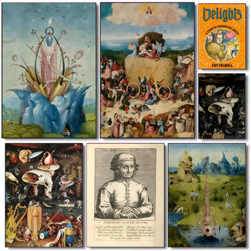Art Of H-Hieronymus Bosch Poster Sticky Wall Art Printing Waterproof Home Living Bed Room Aesthetic Decor