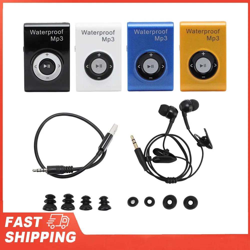 Swimming MP3 Player 8GB Memory Multifunctional Portable Underwater Music Player with Headphone for Diving Surfing Running Skiing