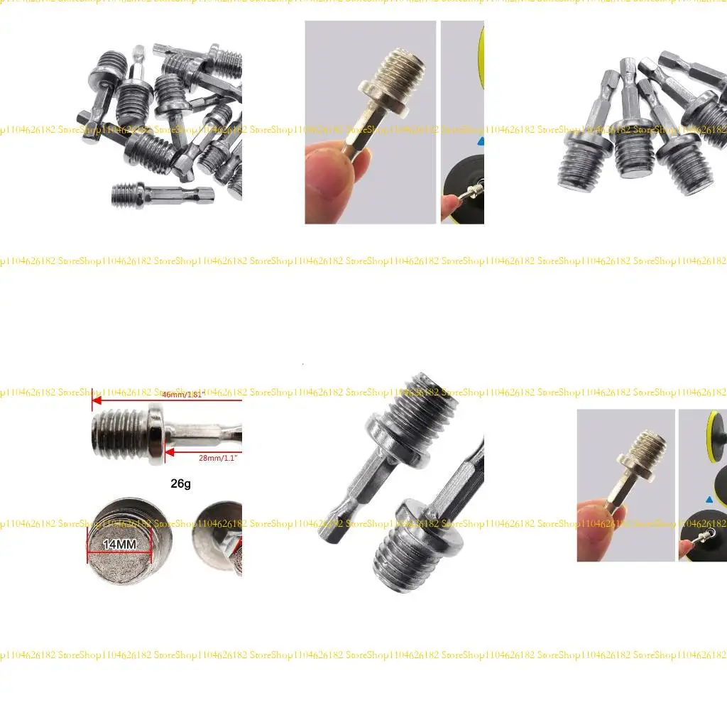 

Q2Q4 2 Pieces 1/4 M14 Hexagon Connecting Rod Adapter Drill Chuck Stainless Steel