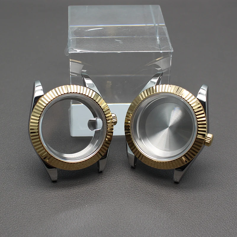 

Gold And Silvery 36mm 40mm Watch Cases Datejust Parts For NH34 NH35 NH36 NH36 Miyota 8215 Movement 28.5mm Dial Sapphire Glass