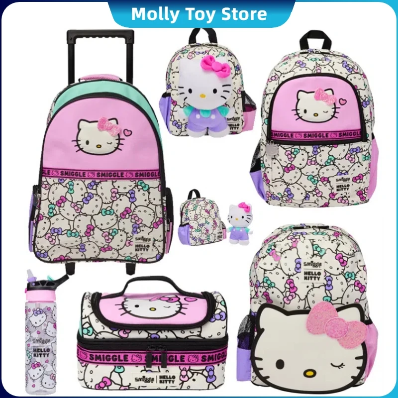 Genuine Australian Smiggle School Bags Sanrio Hello Kitty Student Stationery  Lunch Bag High-Capacity Backpack Water Cup Gift