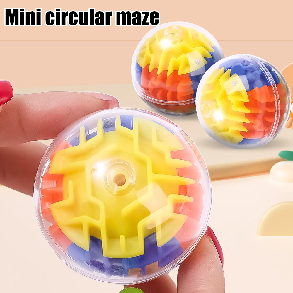 1/2/3Pcs Brain Puzzle Game Kids Round Maze Puzzle Toys Memory Ball Funny Brain Balance Training Labyrinth Track Maze toy Gift