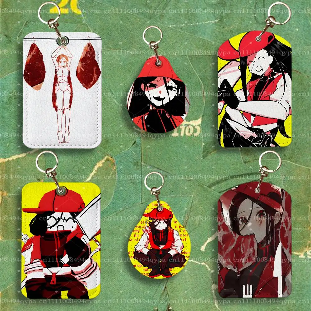 Y-Yi Xi Butcher Vanity Keychain Card Holder Leather Keeps ID Cash Keys Cards Ready for Work, School, Travel Daily Errands