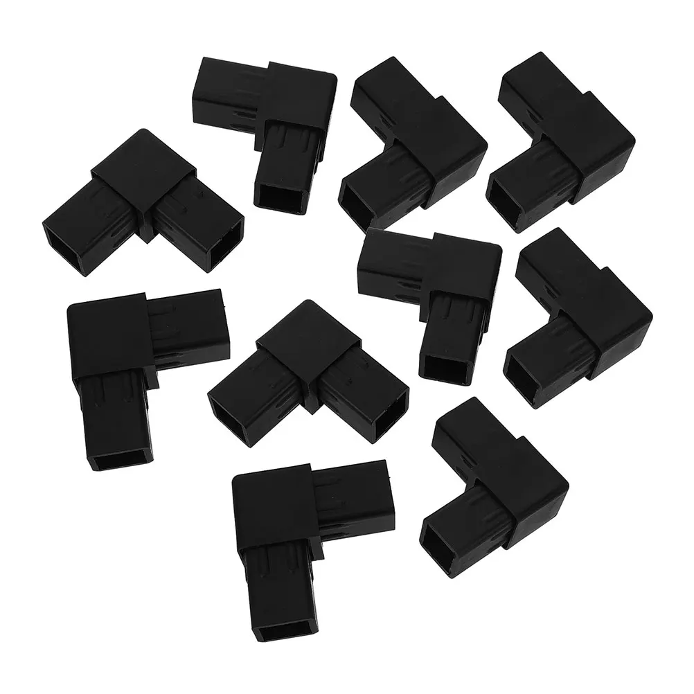 

20pcs Square Tube Connector Durable Polypropylene Pipe Adapter for Ac Support Air Conditioner Frame Assembly Square Plastic