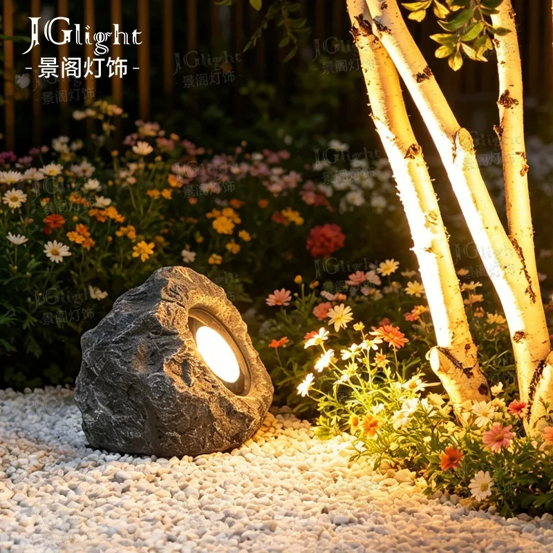 Waterproof simulated stone tree light outdoor garden landscape tree spotlight lighting garden courtyard lawn landscaping light