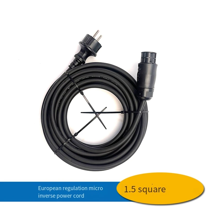 Cable de extensión Solar fotovoltaico 1,5 Mm2 Cable de alimentación del sistema Solar para batería de barco RV Cable de Panel Solar enchufe de la UE-A23K