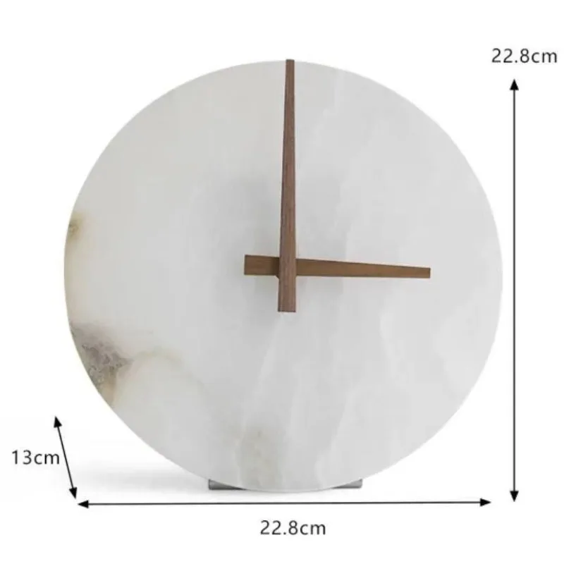 Marble Table Clock Decorative Tabletop Clocks Luxury Silent Desk Watch Modern Living Room Desktop Watches Table Decorations